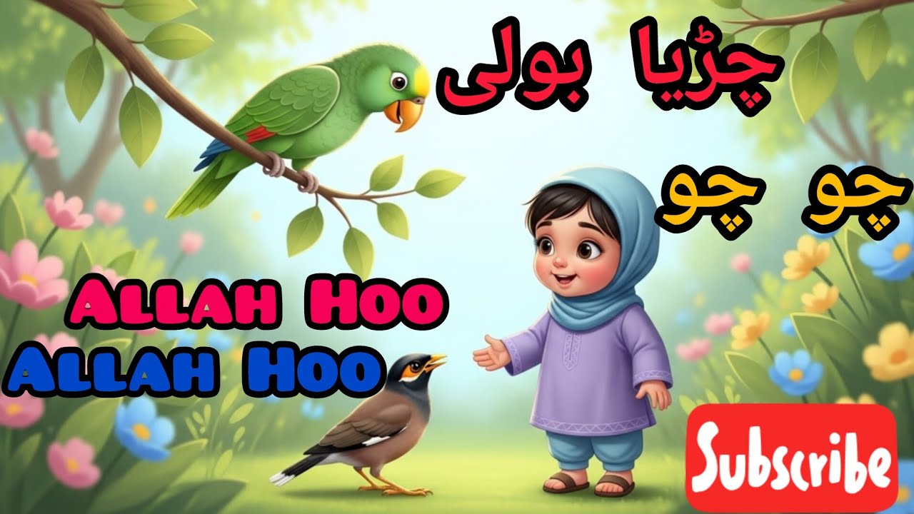 Chirya Boli Chuu Chuu | Allah Hoo Allah Hoo | Soothing Islamic Lullaby for Kids | Peaceful Sleep