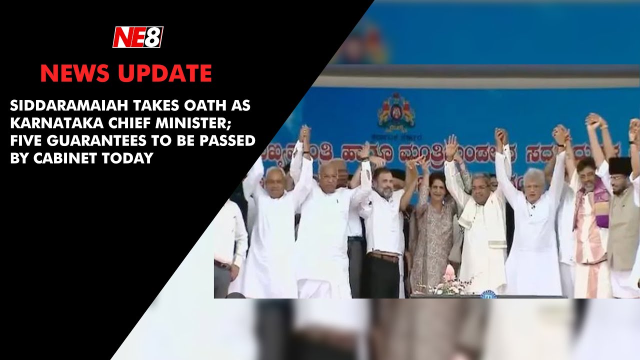 Siddaramaiah takes oath as Karnataka Chief Minister; five guarantees to be passed by Cabinet today