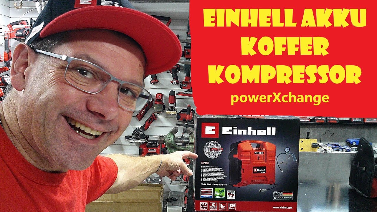 Einhell Akku Koffer Kompressor TE-AC 36/8 Li OF Set powerXchange @Einhell @Einhell Harry