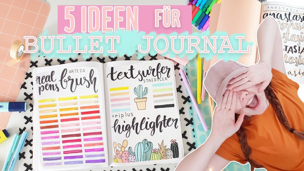 5 Bullet Journal Ideen | 5 ways to fill your notebook || Foxy Draws