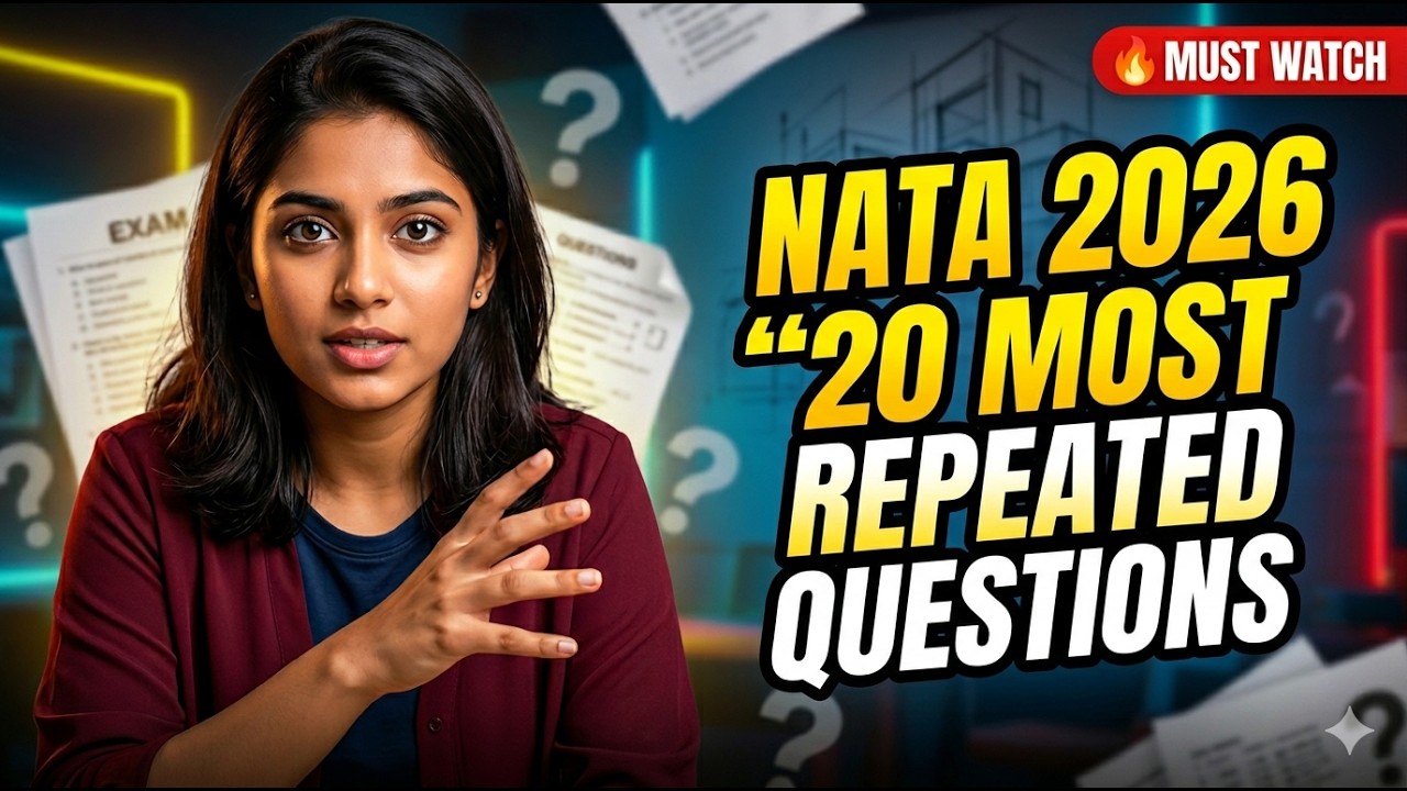 20 Most Repeated Questions in NATA 2026 🔥 (Must Do Before Exam) #nata2026 #education