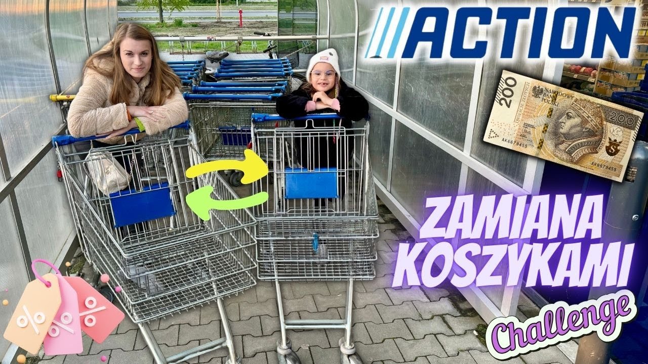 Zamiana koszykami- challenge w Action🛒🤩 Która z nas wybierze lepsze rzeczy dla potrzebujących?💖