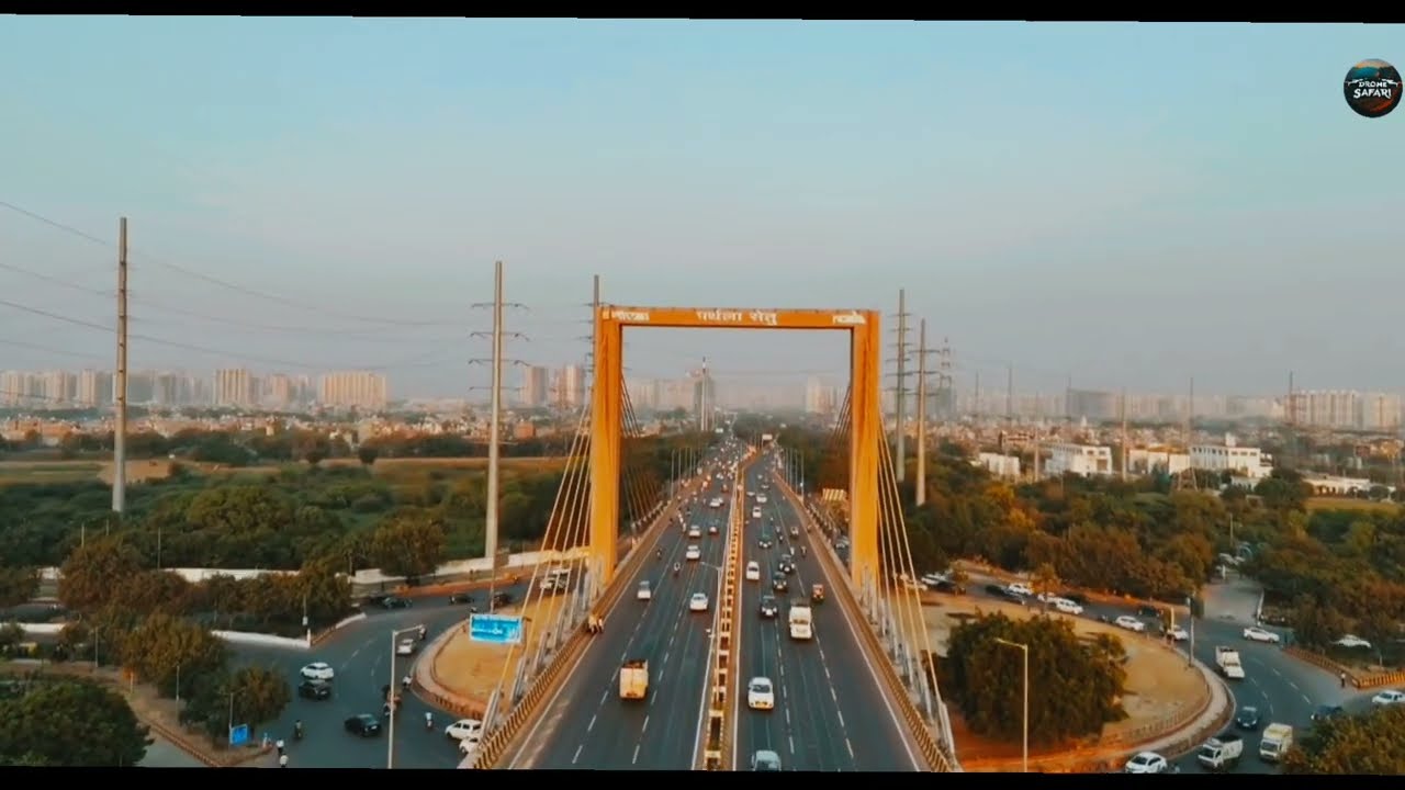 First Signature Bridge in Noida | Parthala Flyover | Noida - Greater Noida West Link #dronesafari