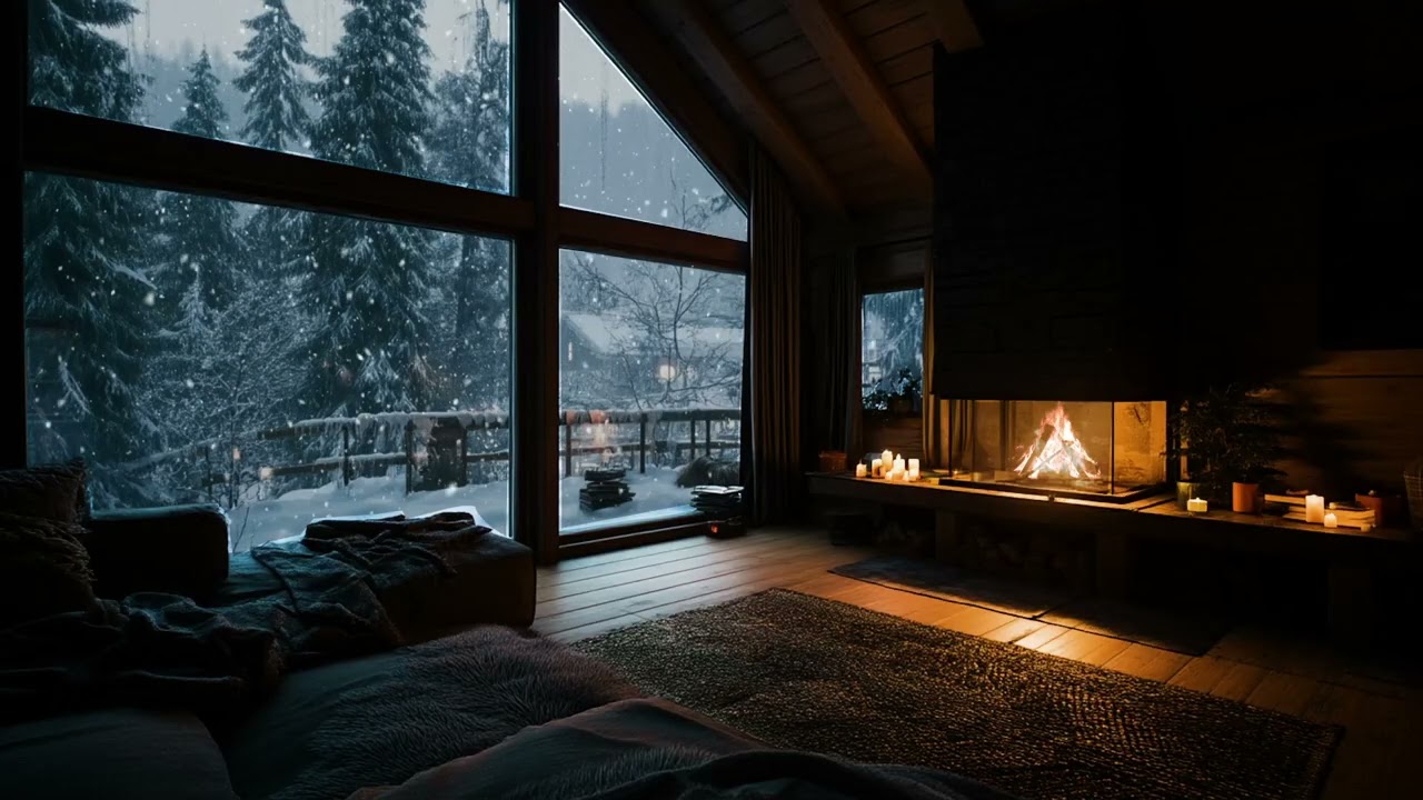 Cozy Fireplace Piano 🎹🔥 Calm Music for Stress Relief & Better Sleep