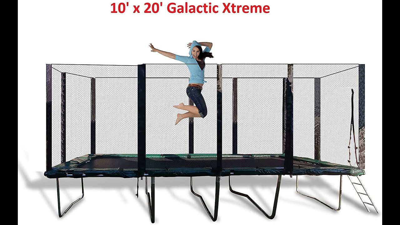 TRAMPOLINE Best Trampoline USA - Galactic Xtreme Gymnastic Outdoor Trampoline with Net Enclosure