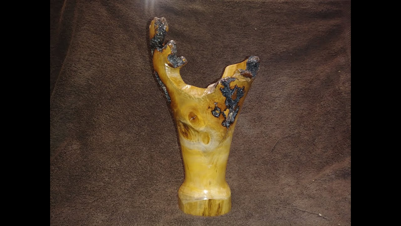Wood Turning Madrone Crotch Vase One Wing Beauty