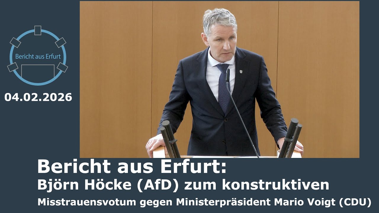 Björn Höcke (AfD) zum konstruktiven Misstrauensvotum gegen Ministerpräsident Mario Voigt (CDU)