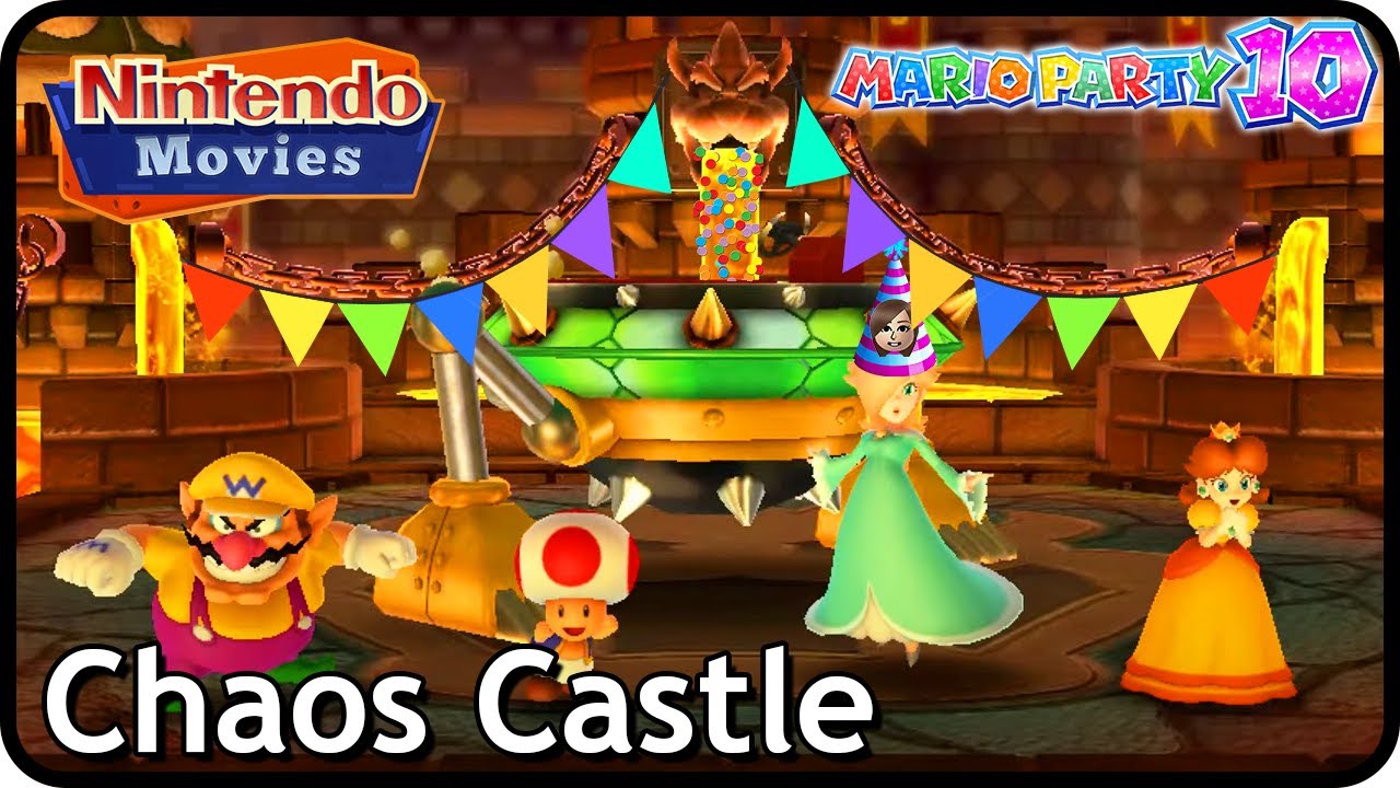 Mario Party 10 - Bowser Party - Chaos Castle (5 Players, Bowser VS Wario, Toad, Rosalina, Daisy)