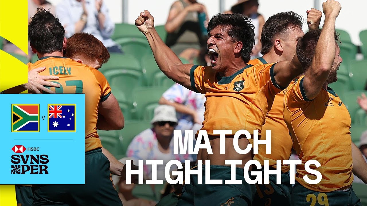 HUGE golden point win! 💛 | South Africa v Australia | HSBC SVNS Perth 2025 | Men's Highlights