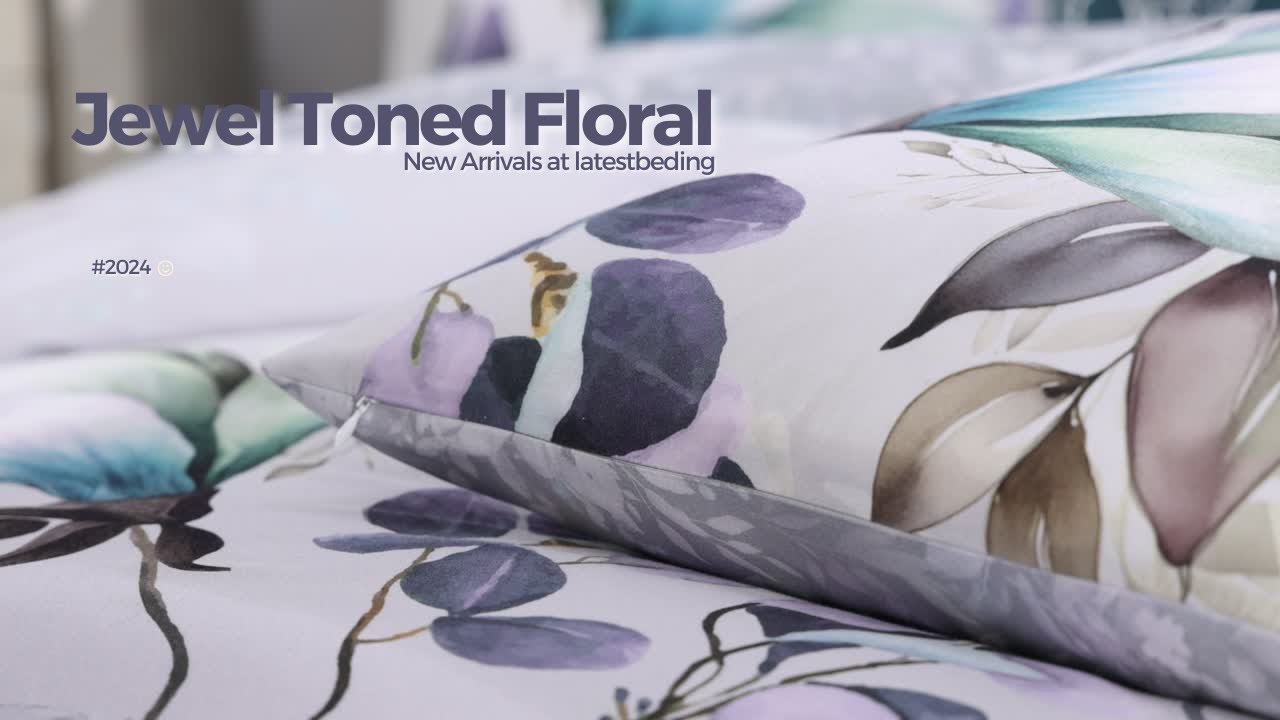 💎Jewel Toned Floral 5-Piece Comforter Set | Bebejan New Arrivals | #LuxuryBedding #BeddingEssentials