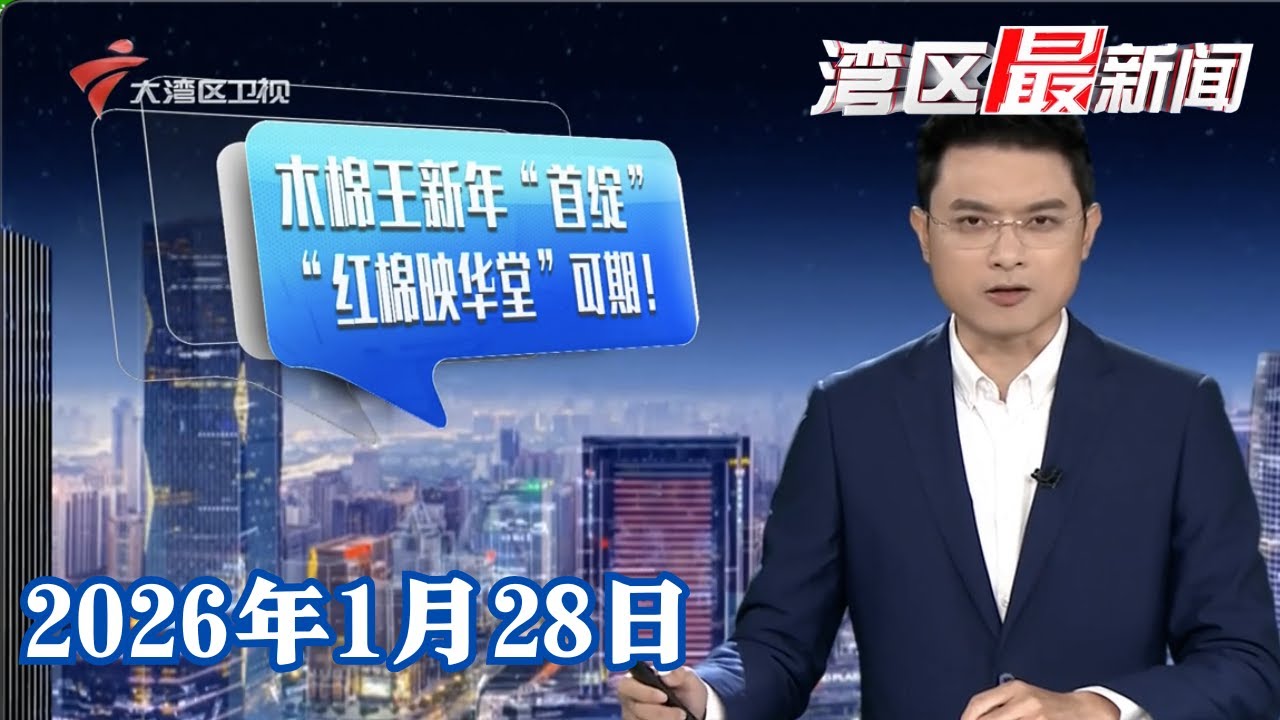 【湾区最新闻】广州：三百余岁“木棉王”今日绽放新年第一朵花|广州新春灯会即将启幕 记者提前探营|广清城际铁路南延线今起开通运营|20260128完整版 