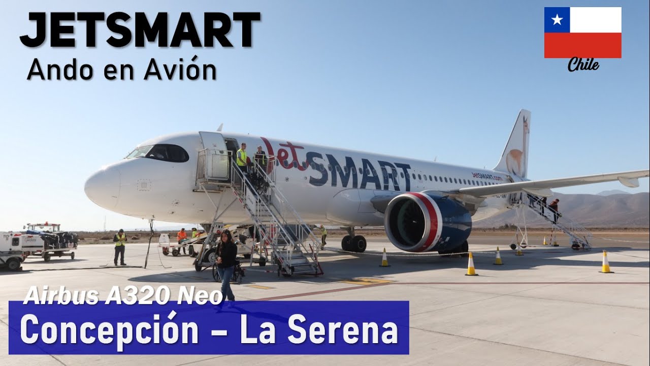 Полет JETSMART CONCEPCION LA SERENA на Airbus A320 Neo CC-AWV Vicuña
