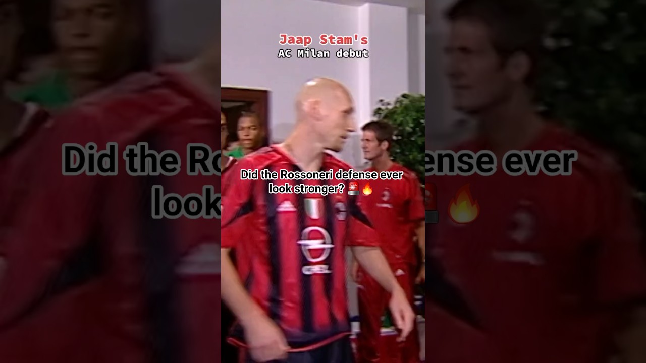 Jaap Stam&rsquo;s first match for AC Milan! 🥵#JaapStam #ACMilan #SerieA  #Nesta  #ForzaMilan #legends