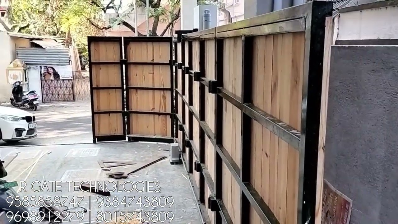 Round Corner Sliding Gate Automation | Folding Gate | Remote Gate | Wooden Gate |R Gate Technologies