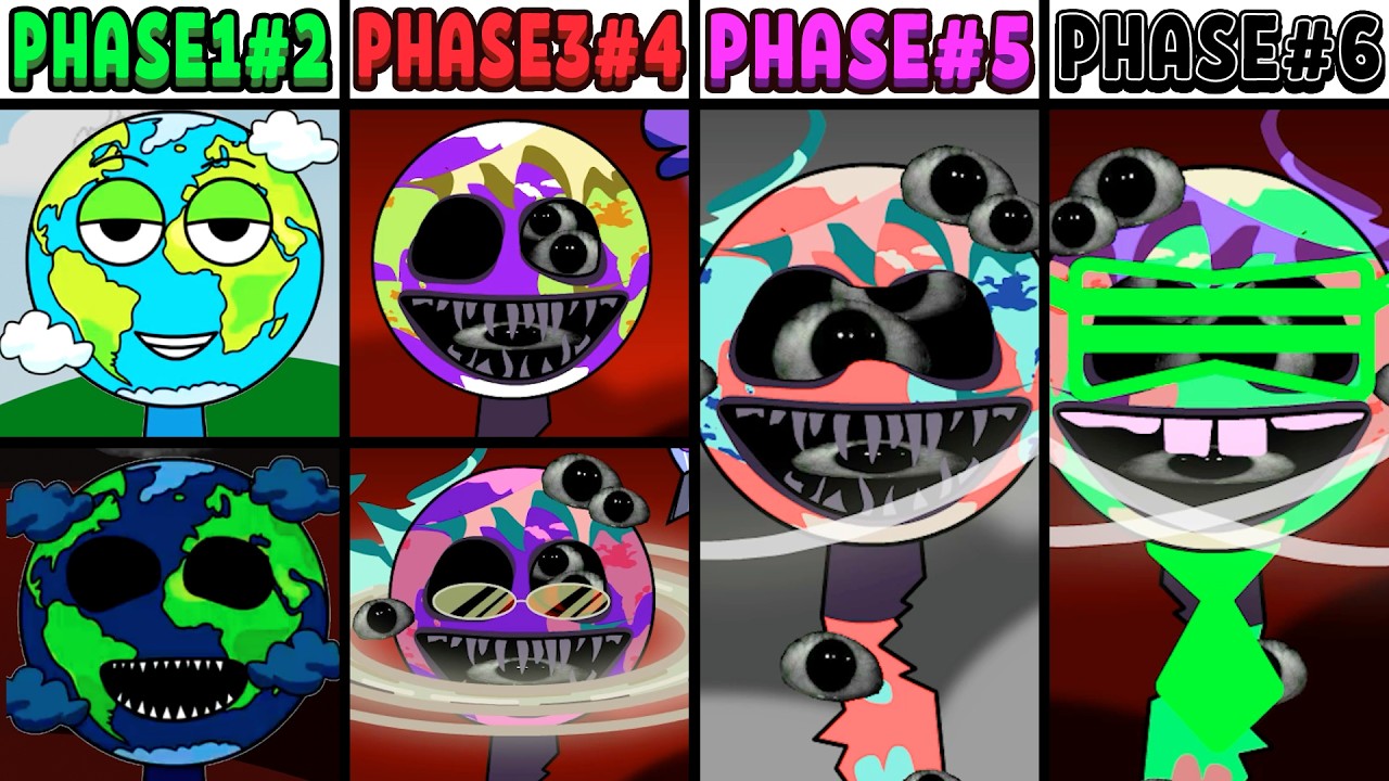 All Phases in New Incredibox Sprunki Oc of The Earth: From Phase 1 to Phase 6