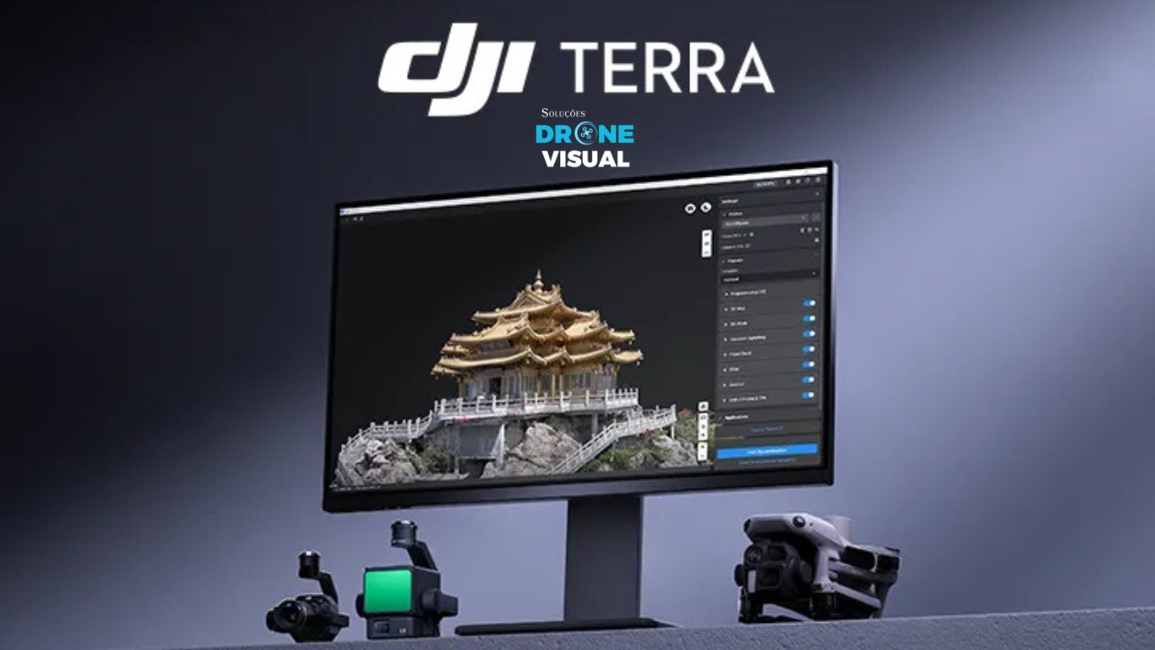 Conhe&ccedil;a o DJI TERRA, Processamento GAUSSIANO 3D - Drone Visual