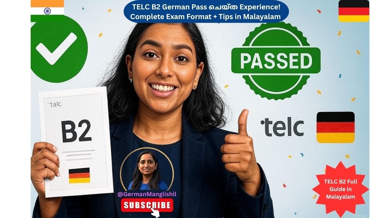 How I Passed TELC B2 German Exam 🇩🇪| Complete Guide + Personal Tips | Malayalam Expat Experience