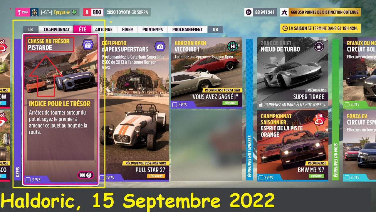 Forza Horizon 5 (FH5) : Chasse au trésor Pistarde