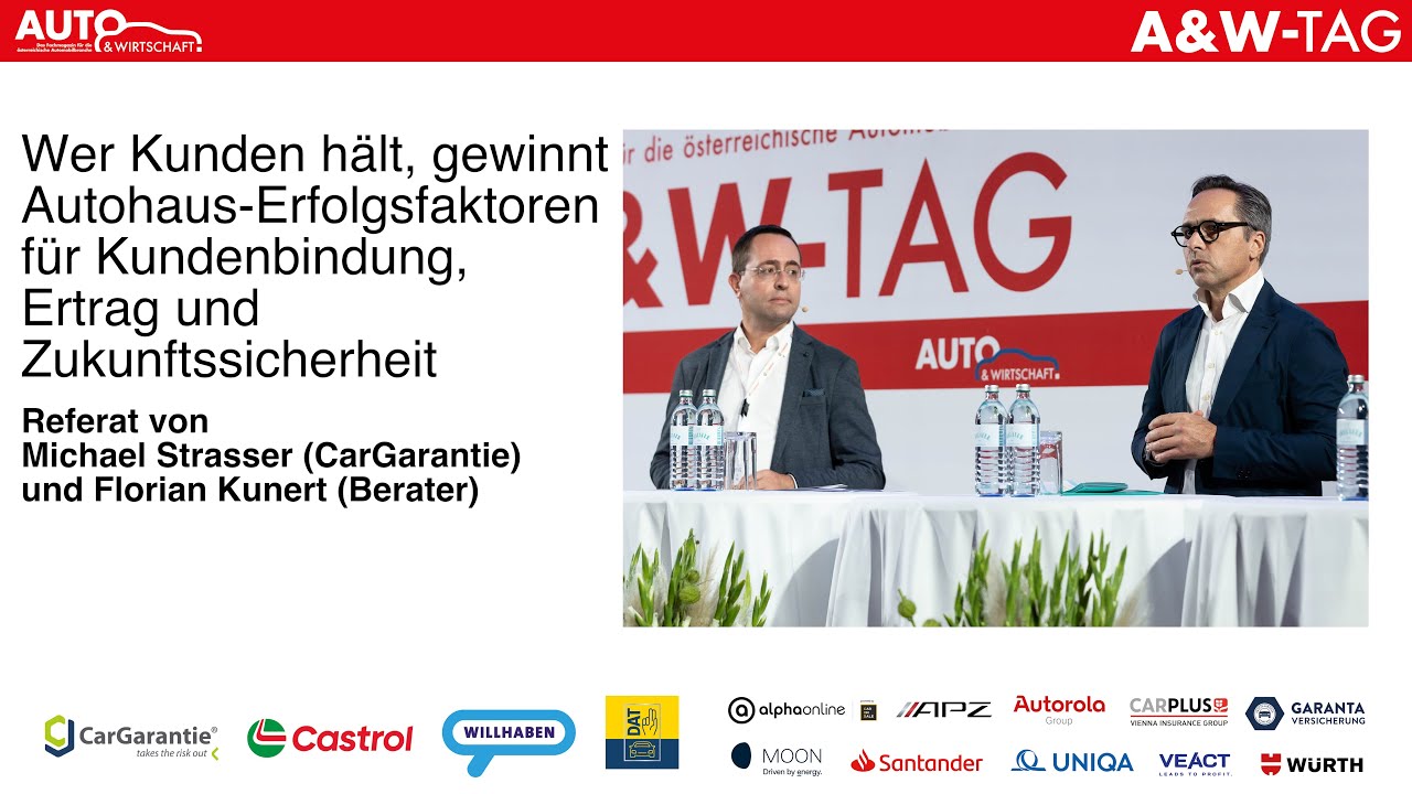 A&W Tag 2025: Referat Michael Strasser (CarGarantie) & Florian Kunert (Unternehmensberater)