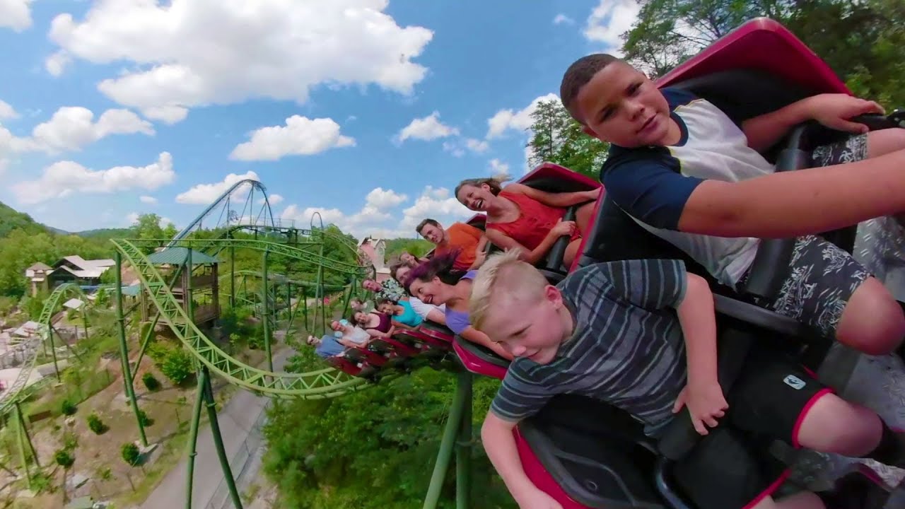Firechaser Express horizon leveled front seat on-ride reverse ridercam HD POV Dollywood