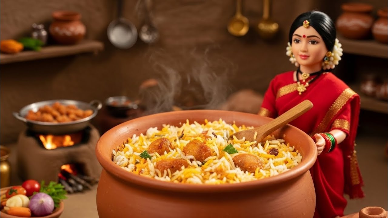 Miniature Doll Chicken Biryani 🍗 | Indian Village CookingASMR part1 #miniatureasmr #asmr  #miniature