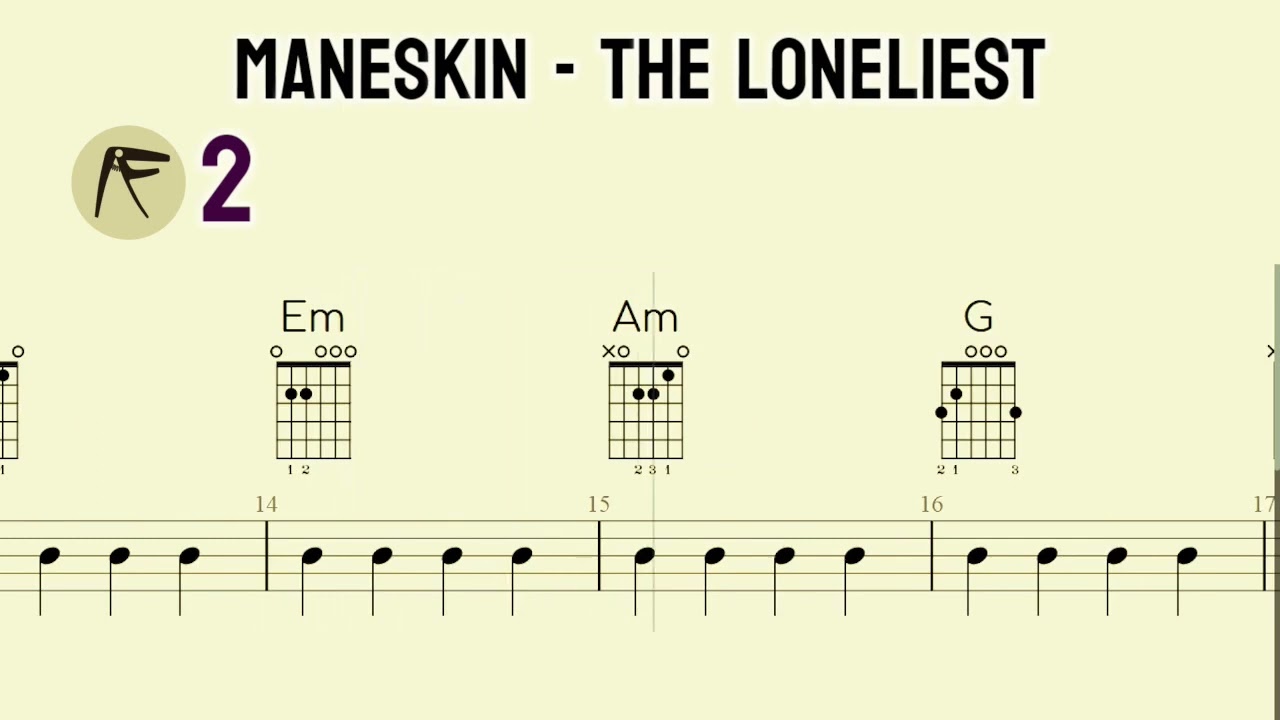 🎸 MANESKIN • The Loneliest • ACCORDS 🎶