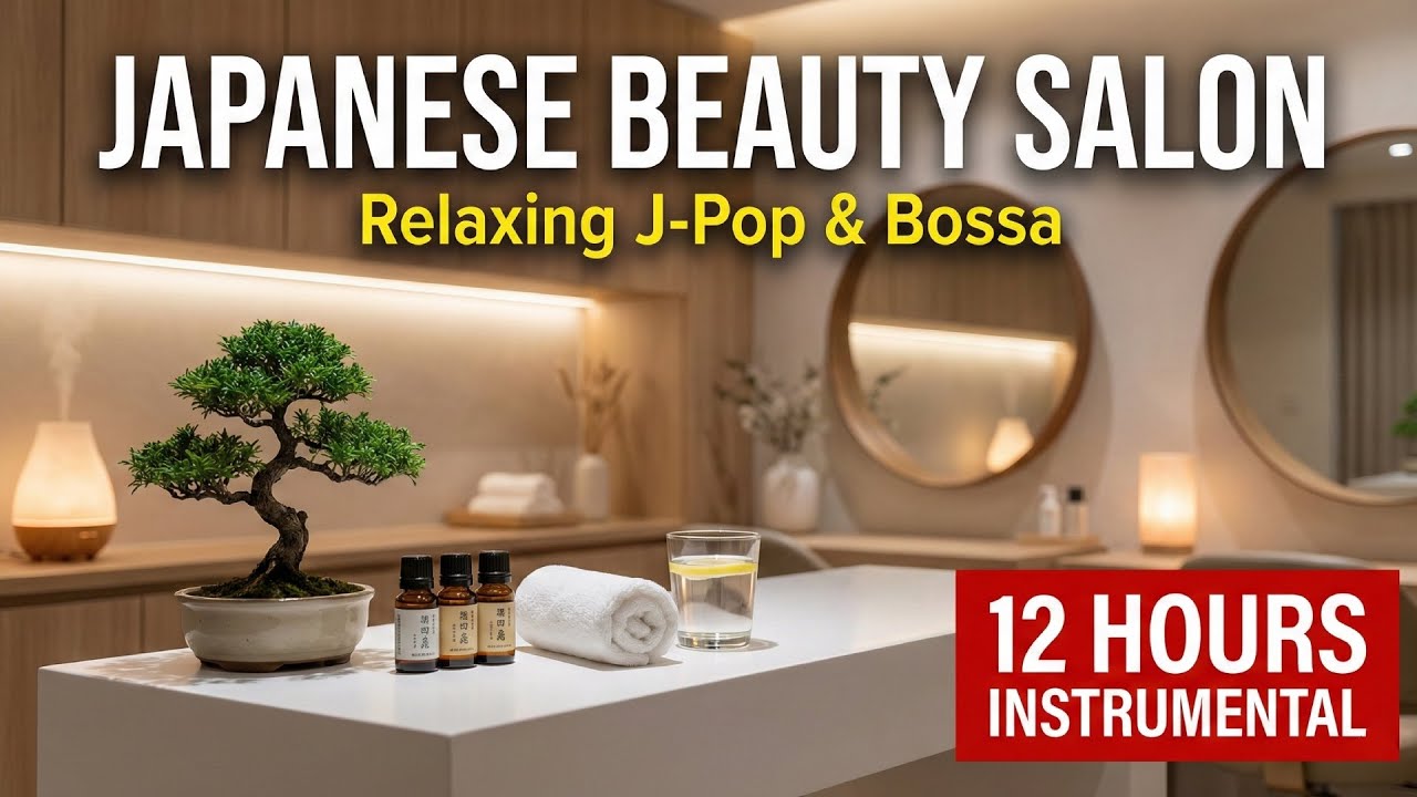 Japanese Beauty Salon Songs | 12 Hours Relaxing J-Pop & Bossa Nova Background Music for Spas