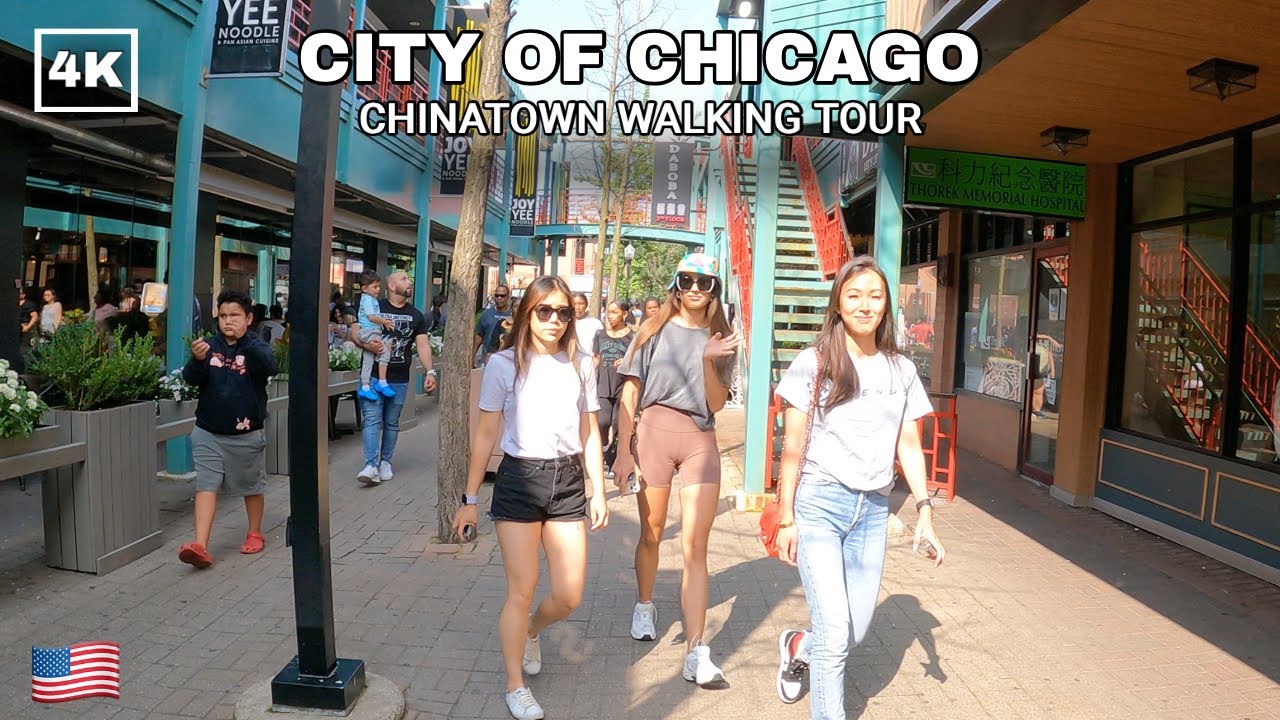 CHICAGO 🇺🇸 Chinatown Summer 2023 - Walking Tour [4K 60fps]
