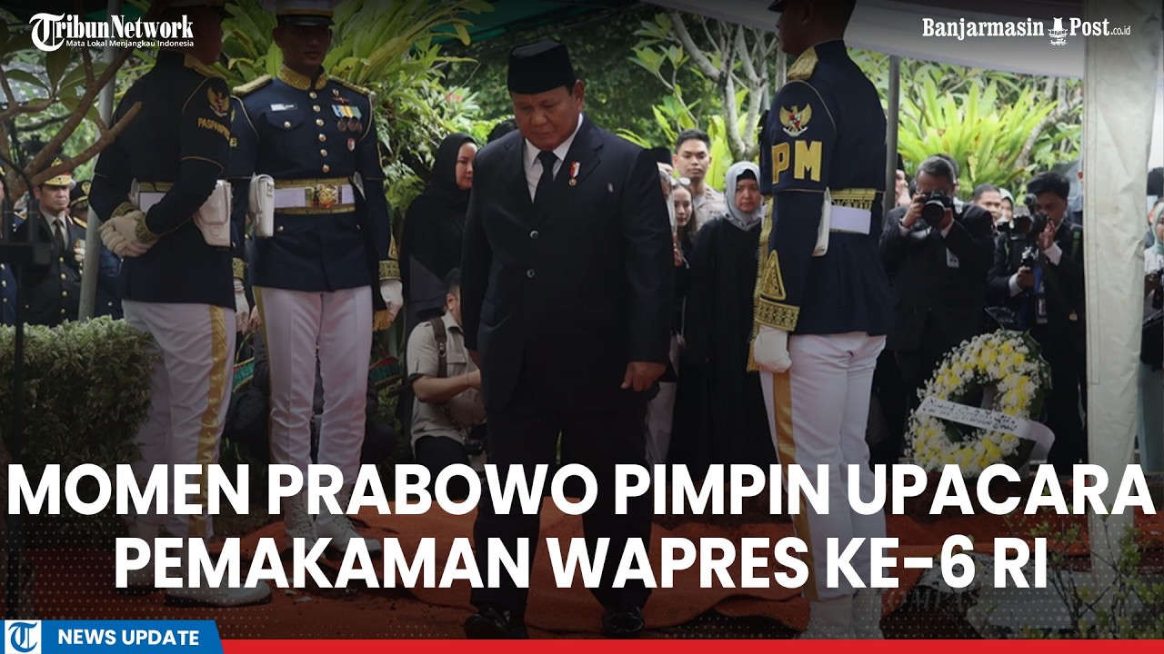 Momen Haru Presiden! Detik-detik Prabowo Pimpin Upacara Pemakaman Wapres ke-6 RI Try Sutrisno