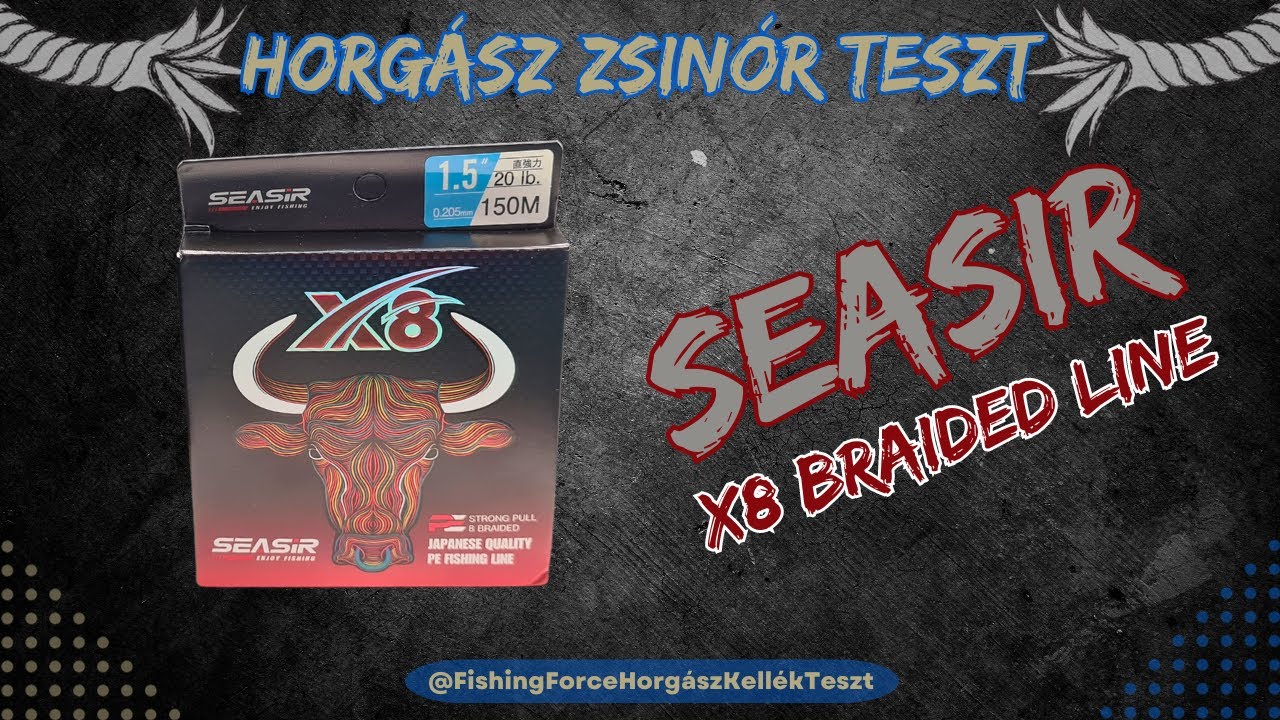 SeaSir X8 0,205mm fonott horgész zsinór teszt #horgászat #fonottzsinór #Seasir