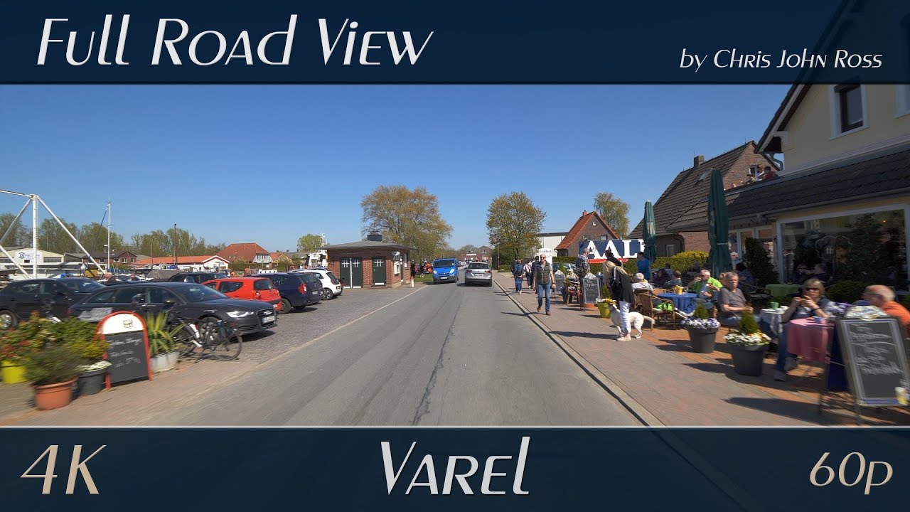 Varel, Germany: Neumühlenstraße, Mühlenstraße, Hafenstraße, Am Hafen - 4K (2160p/60p) Ultra HD