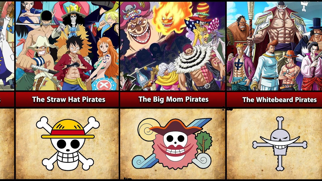 38 Pirates Crew And Their Symbol Jolly Rogers ( One Piece )