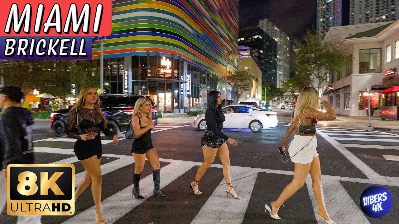 Miami Nighttime - Brickell Vibes in 8k