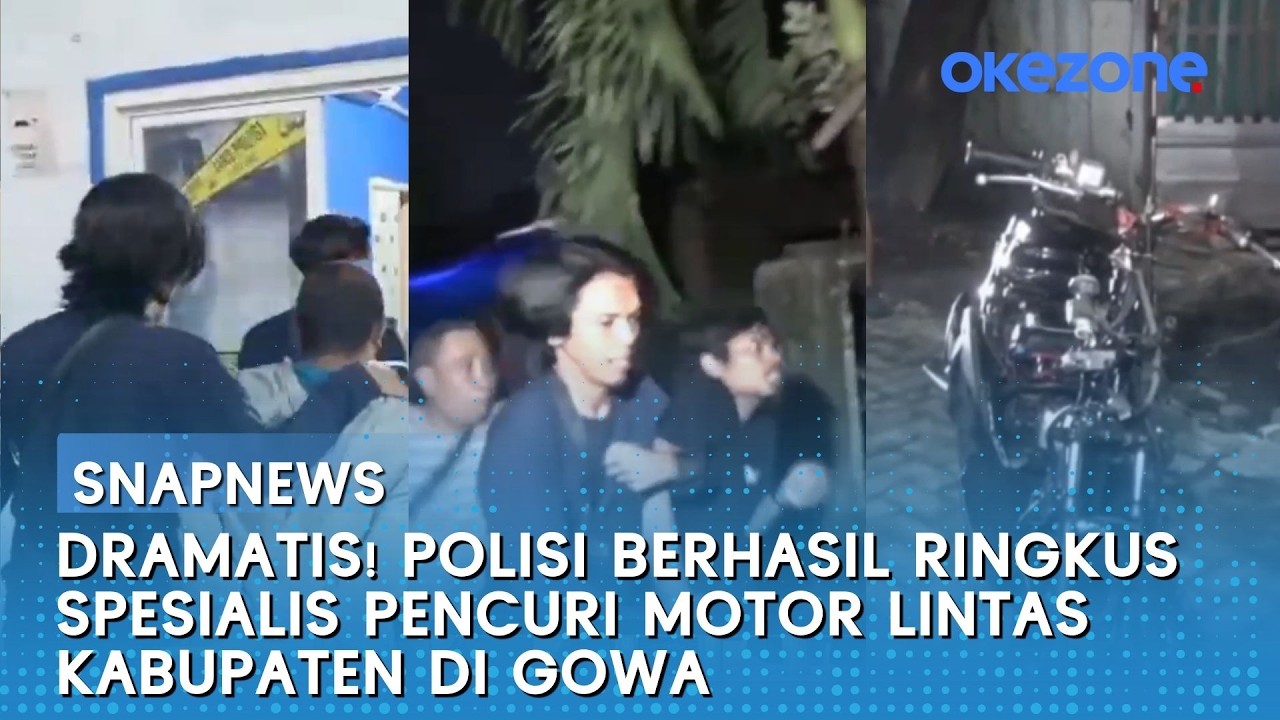 Dramatis! Polisi Berhasil Ringkus Spesialis Pencuri Motor Lintas Kabupaten di Gowa