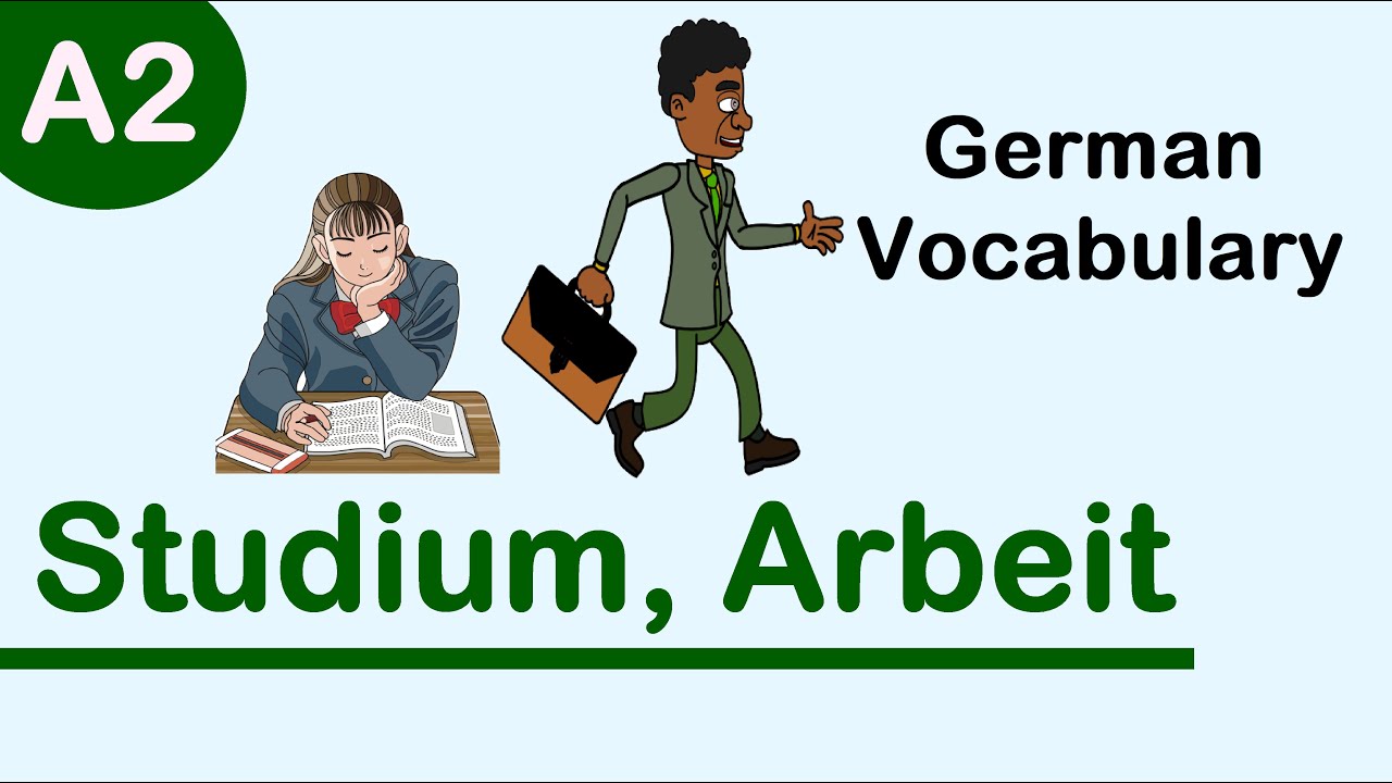 Lesson 13 | A2 German Vocabulary | Studium & Arbeit | Learn German in Urdu/Hindi