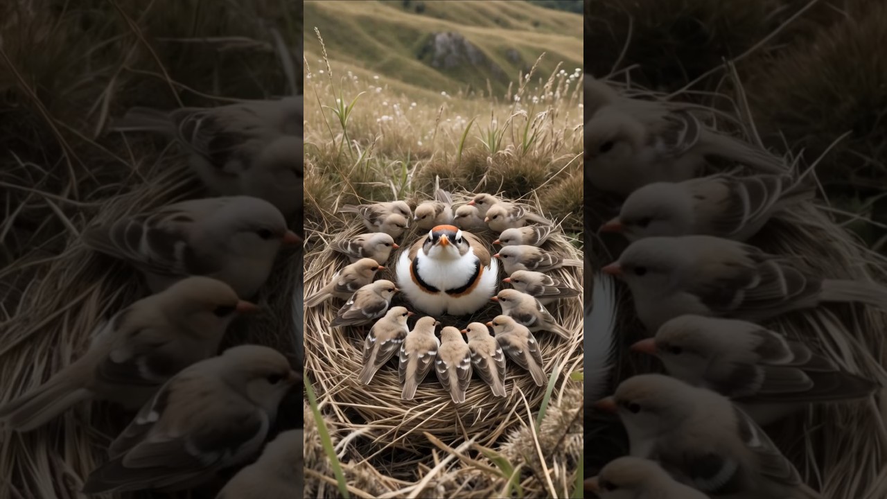 Rufous-collared Sparrow Nest Encircled in Highland Stillness #sparrow #wildlife #birds #birdnest