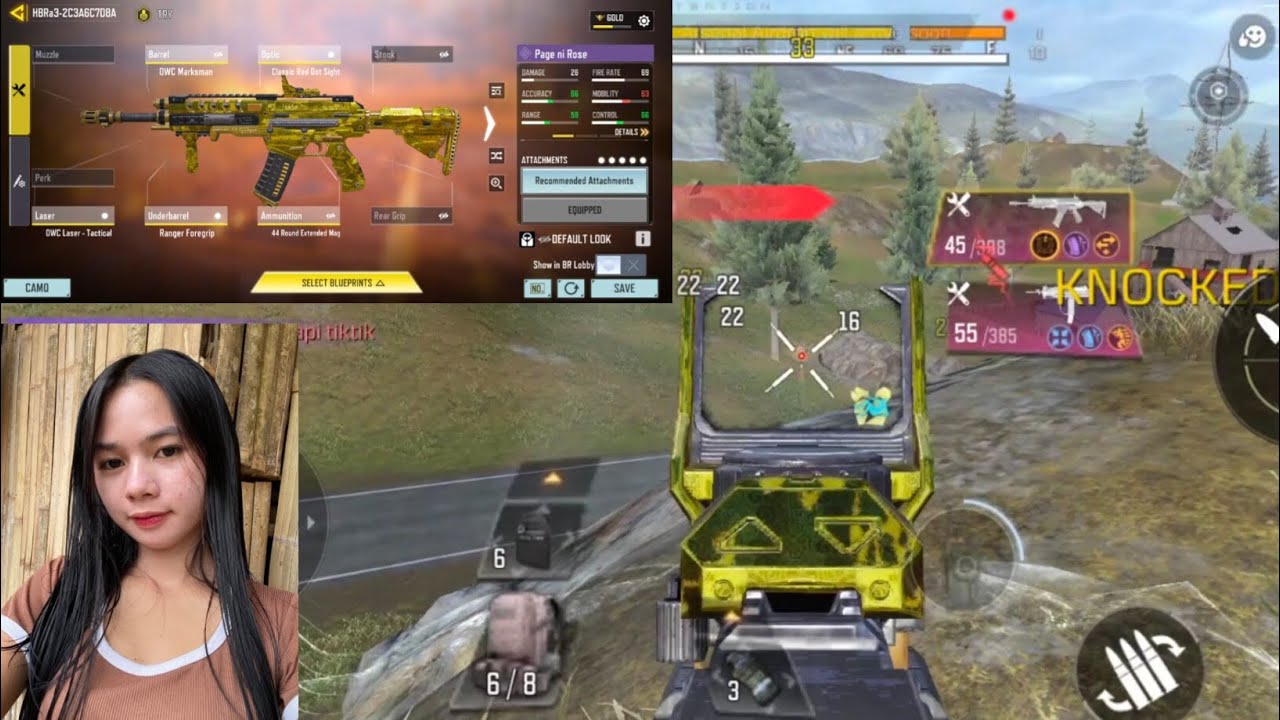 Page ni Rose has 0 Recoil at Long Range - Best HBRA3 Gunsmith CODM BR