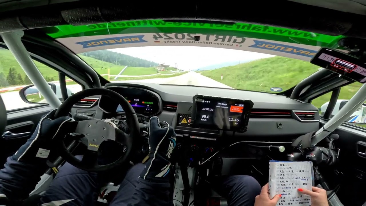 Onboard Renault Clio Rally5 Team Wittner Rallye San Martino di Castrozza 2024 WP3 Val Malene