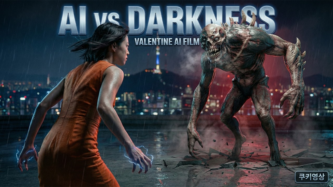 AI vs Darkness | Valentine AI Film | 쿠키영상