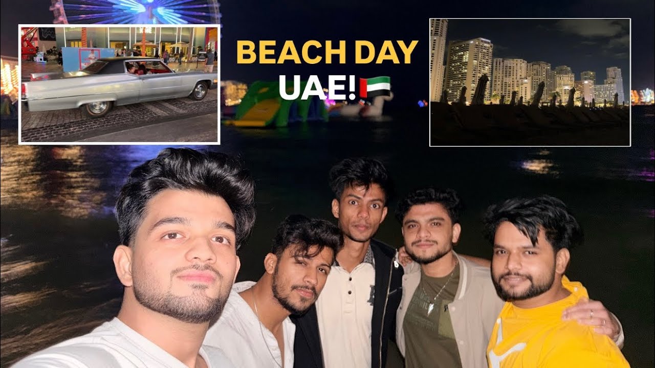 Dubai vlogs| Beach day in 🇦🇪|phone gir gaya pani me !😭