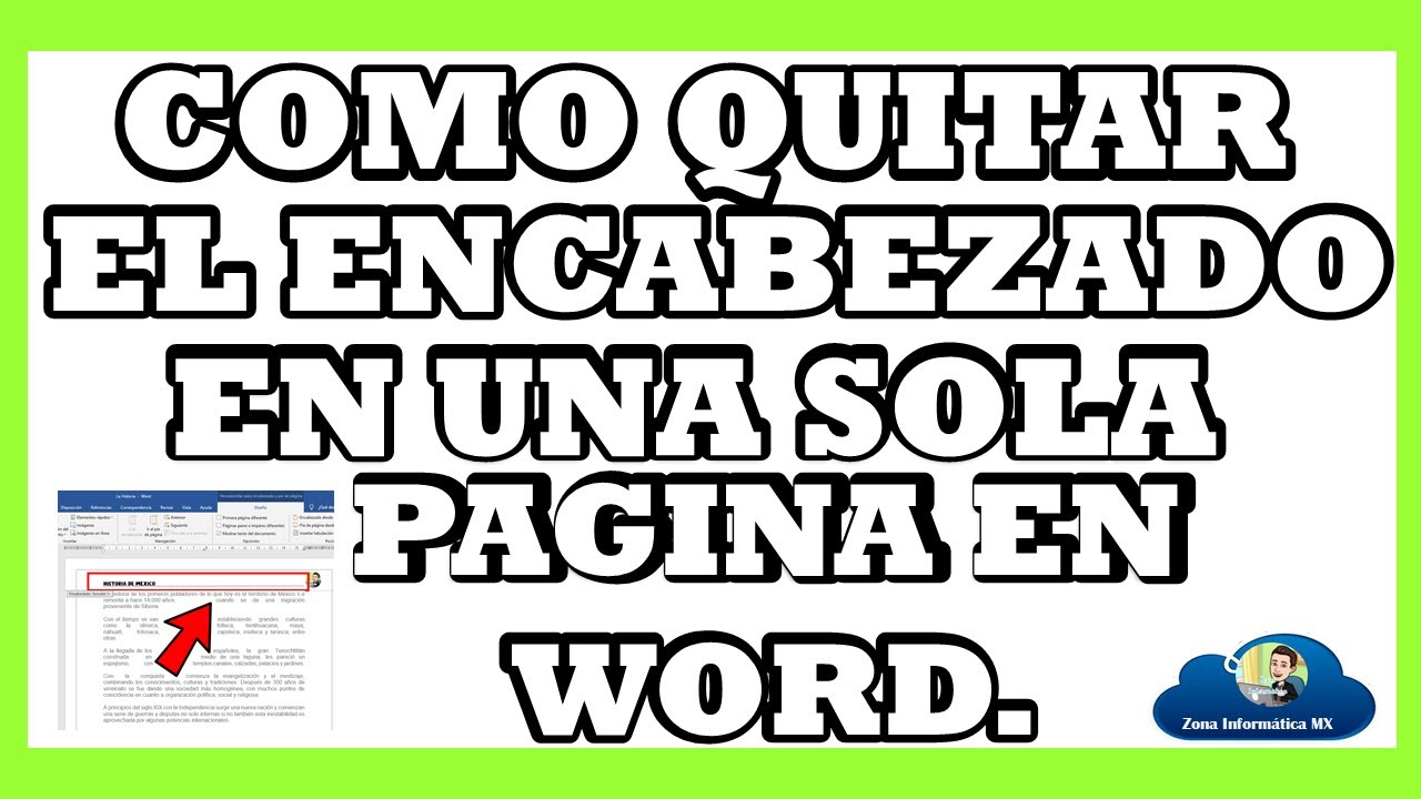 Como quitar el encabezado o pie de página en una sola hoja en Word.🎨🎨🎨