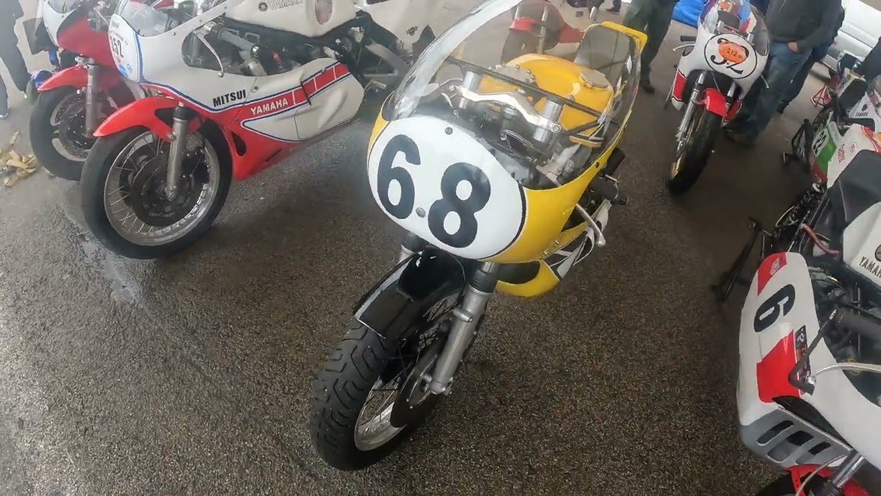 Mallory Park Bike Bonanza TZ750 Yamaha Anniversary Display Video Pt1