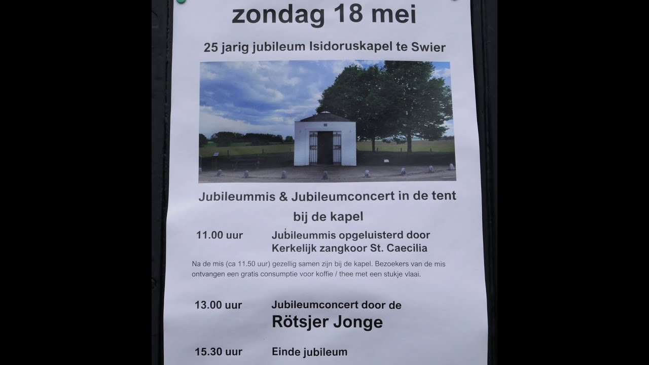 Isidorus kapel te Swier viert het 25 jarig jubileum-feest.