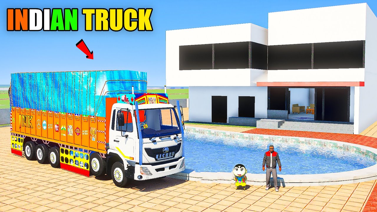 Franklin & Shinchan Buy Indian EICHER TRUCK in Indian Bike Driving 3D