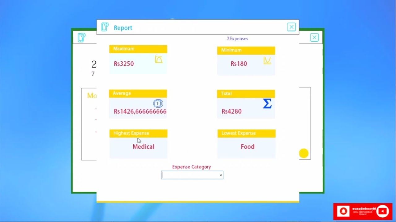 Expenses Tracker Management System Using C#.Net and SQL Server