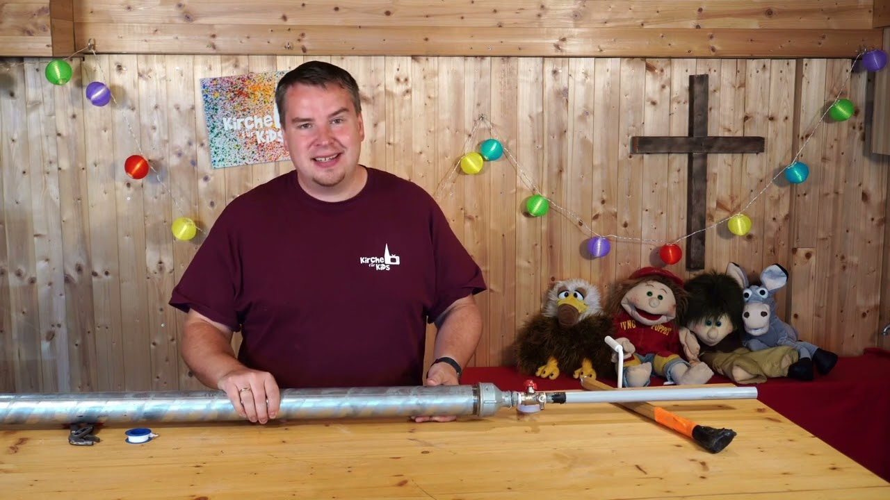 Experimente mit der Druckluftkanone