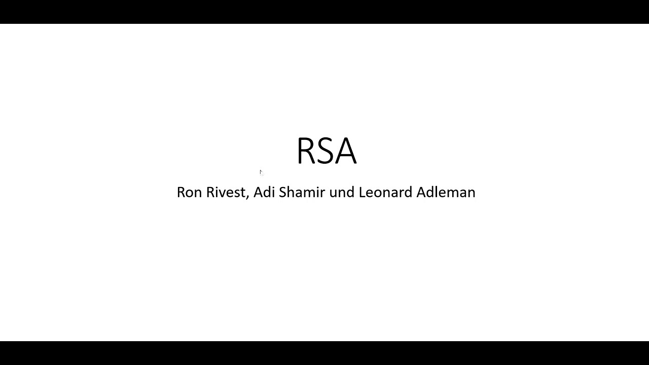 RSA Verschlüsselung erklärt