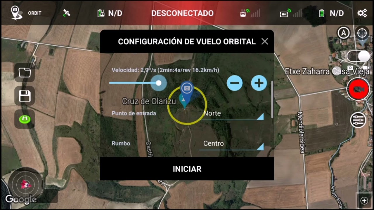 LITCHI. Orbit. para DJI mini.