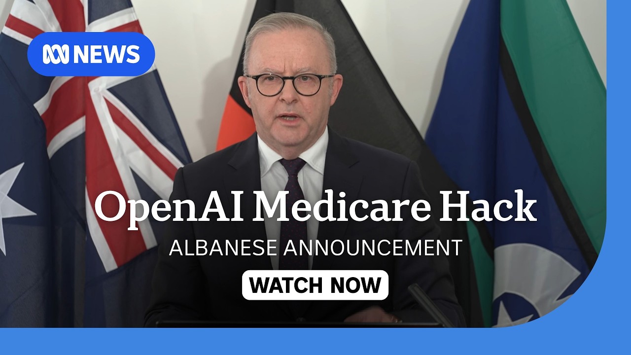 IN FULL: Anthony Albanese announces OpenAI hack on Medicare data portal | ABC NEWS