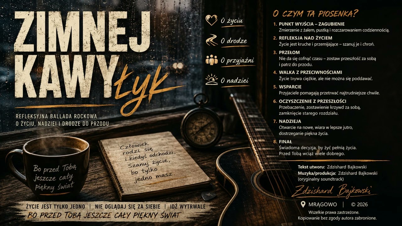 Zimnej kawy łyk &ndash; PIĘKNA Ballada Rockowa o życiu (90s Vibe / styl DŻEM)